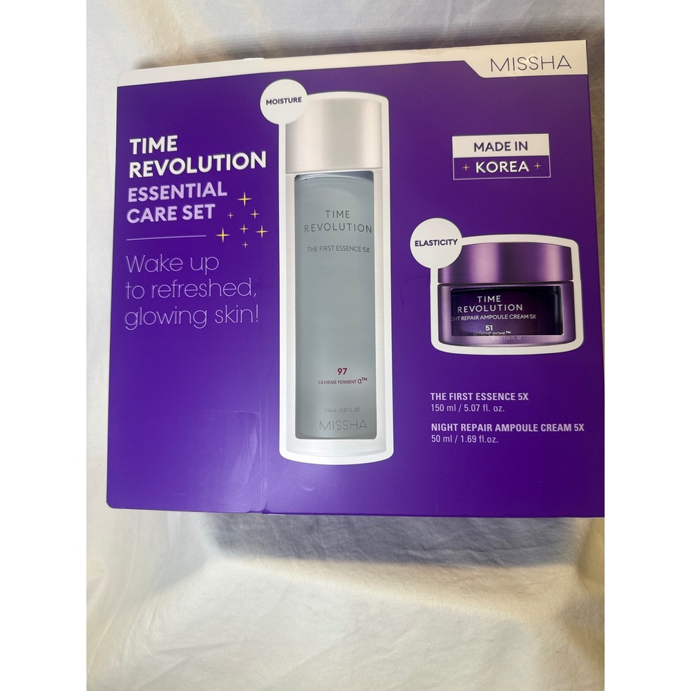 Missha Time Revolution Essential Care Set First Essence 5X & Night Repair Cream